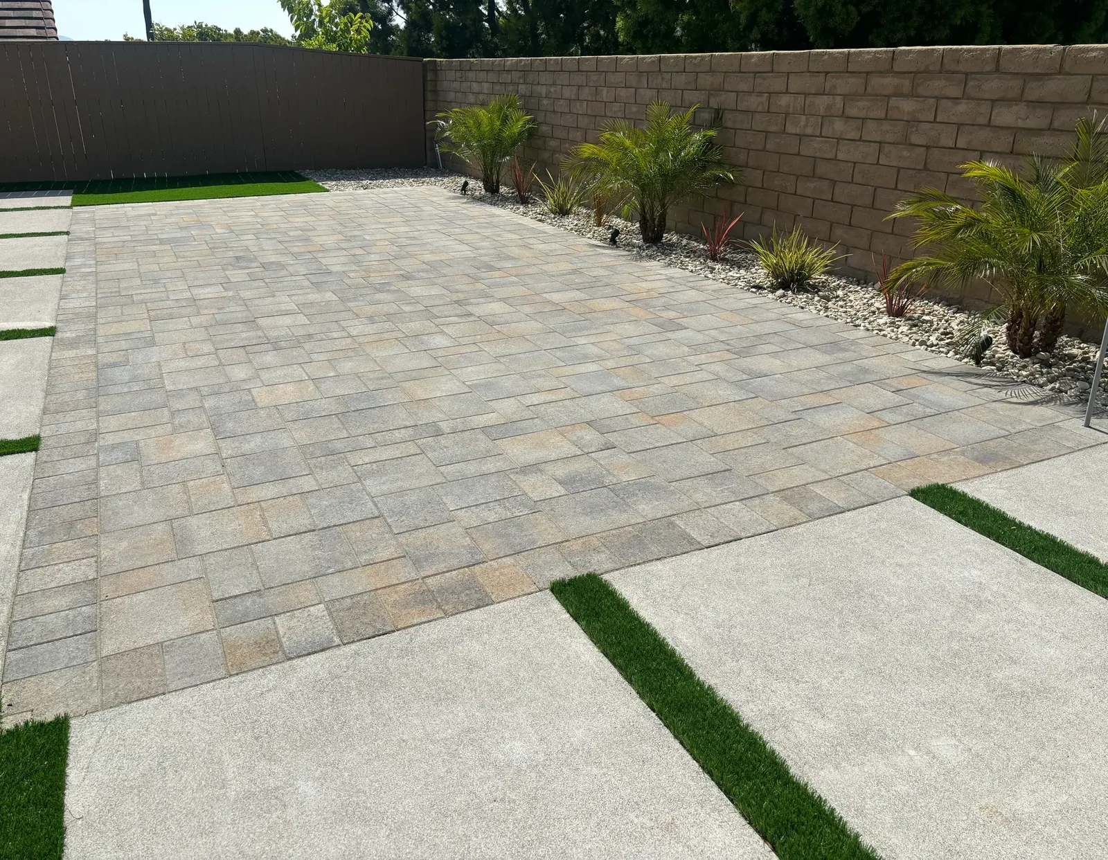 Paver patio project — after